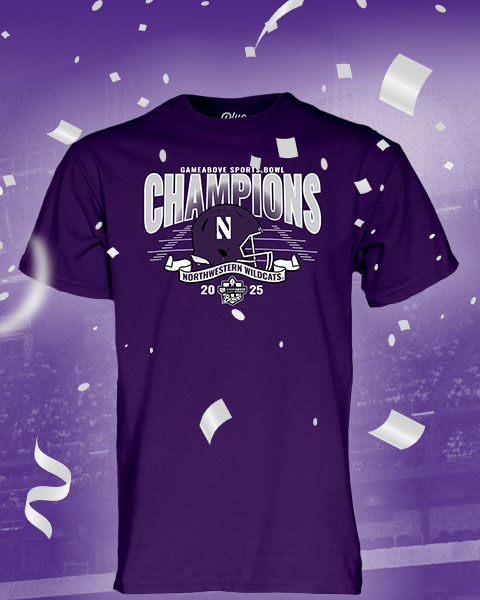 Northwestern Wildcats 2025 Game Above Sports Bowl Game Champs Gear