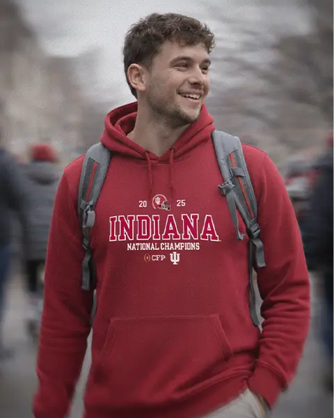 Shop Indiana Hoosiers 2025 Football National Championship Sweatshirts and Sweaters.