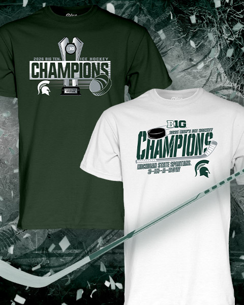 Shop Michigan State Spartans Men's Hockey Big Ten Champions Gear | Spartans Hockey